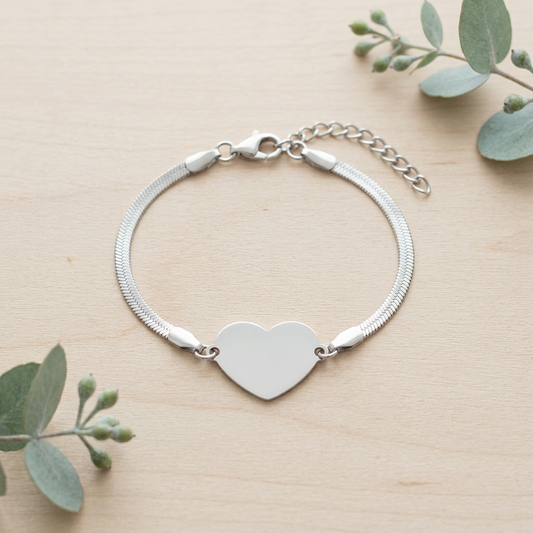 Bracelet en cœur à personnaliser