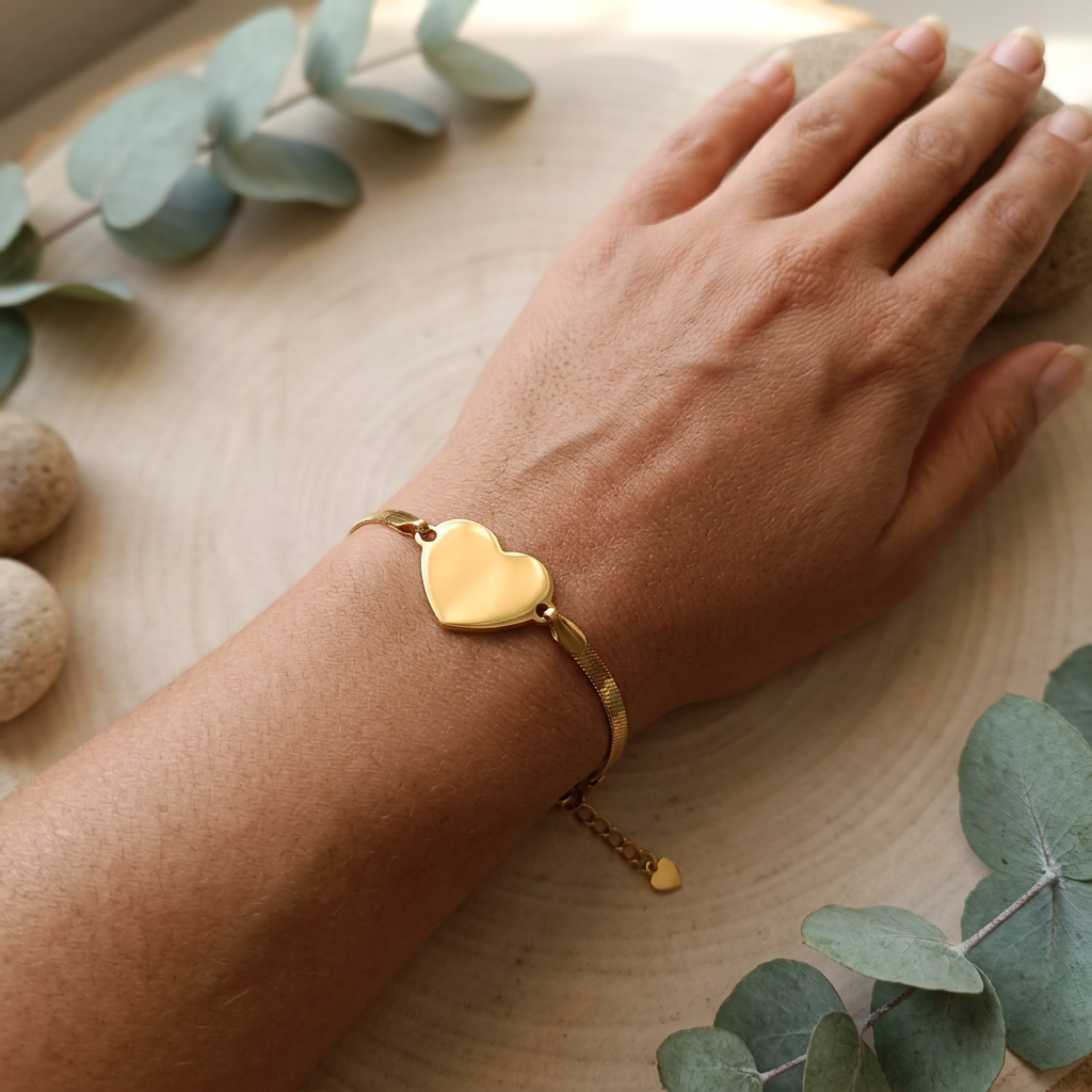 Bracelet en cœur à personnaliser