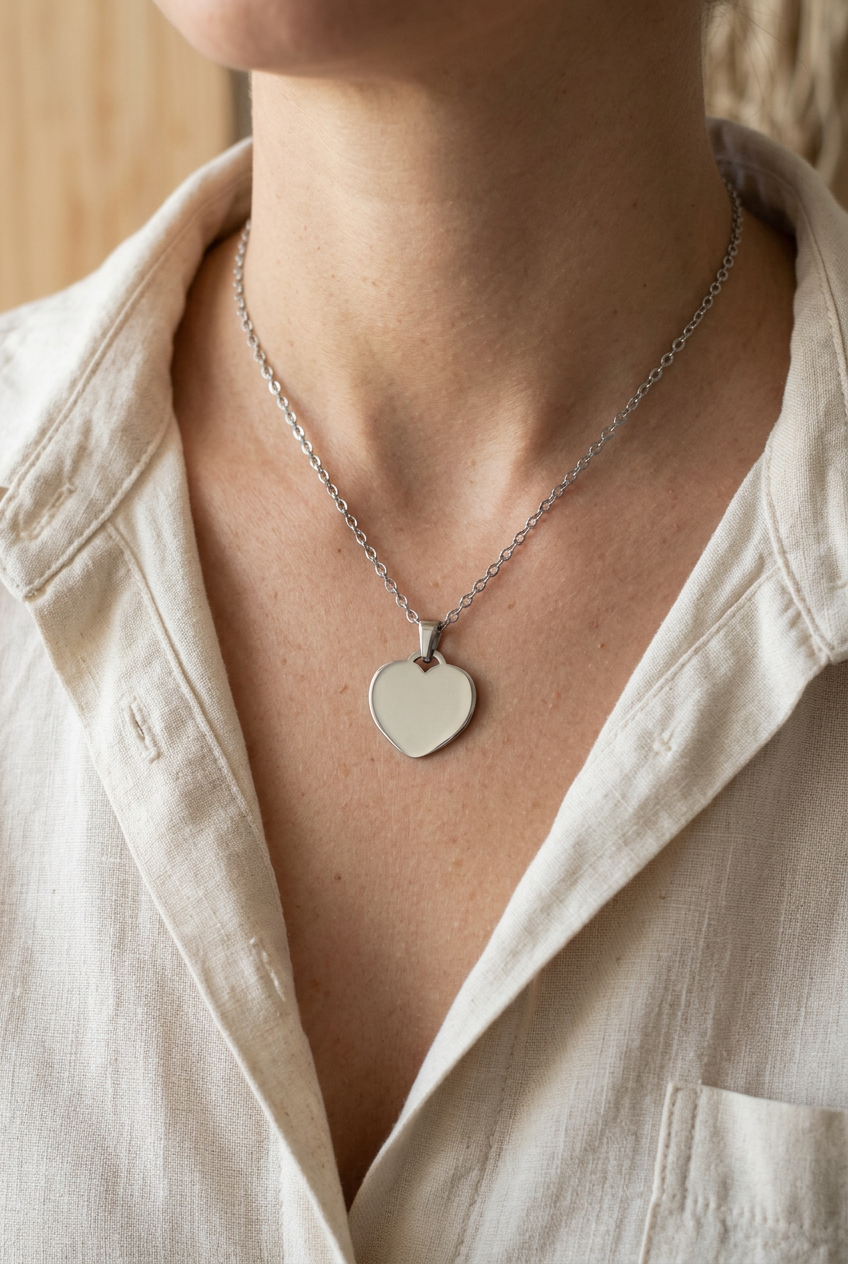 Collier en cœur à personnaliser