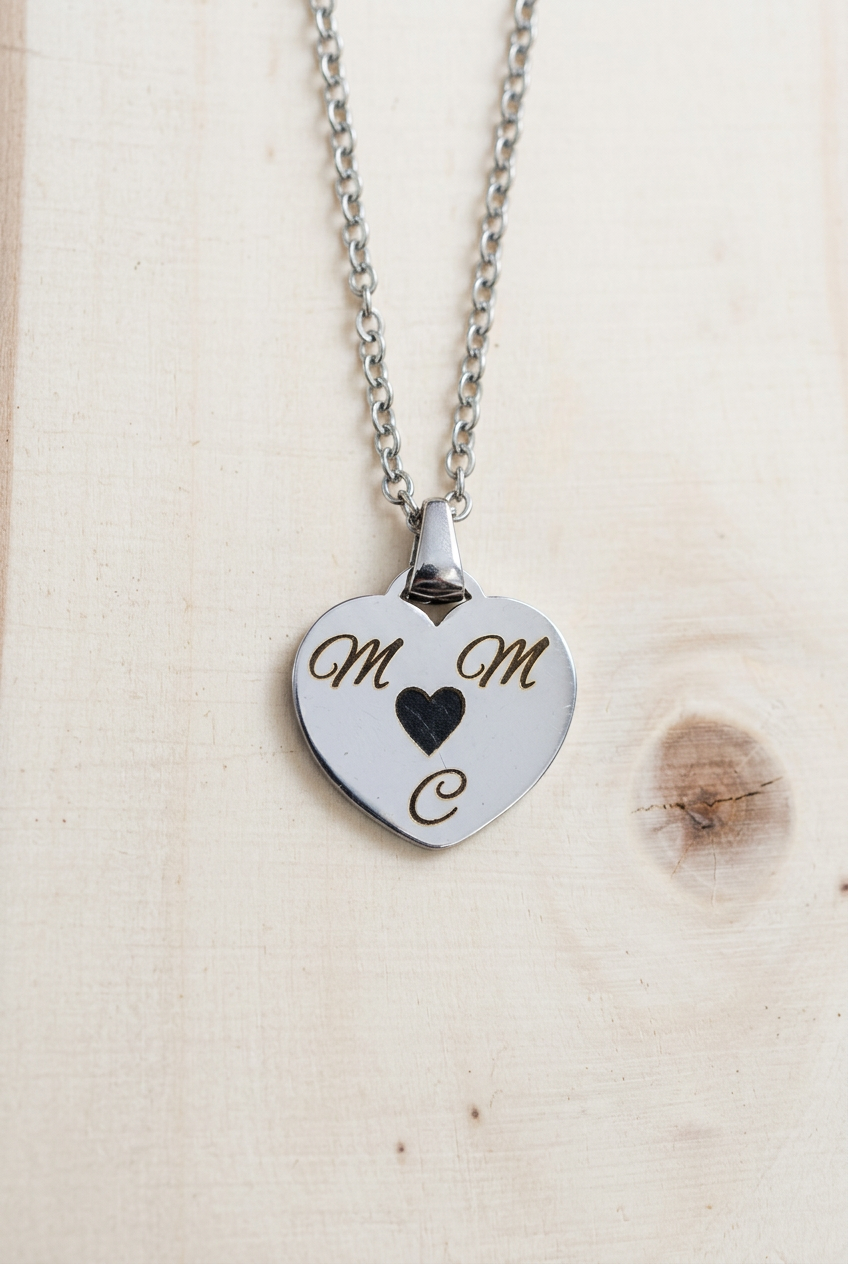 Collier en cœur à personnaliser