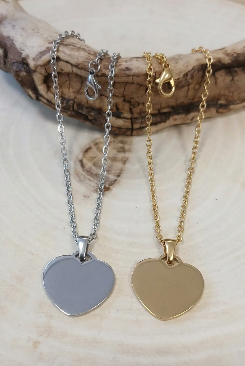 Collier en cœur à personnaliser