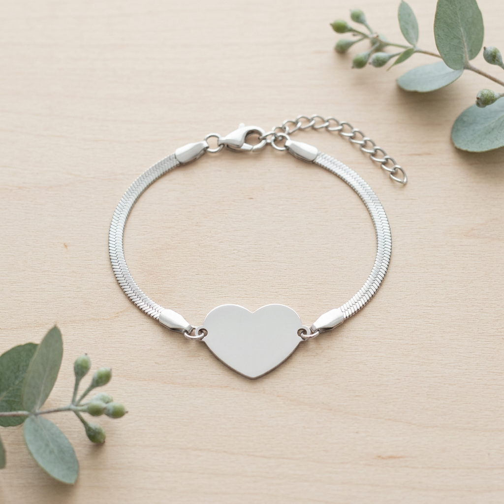 Bracelet en cœur à personnaliser
