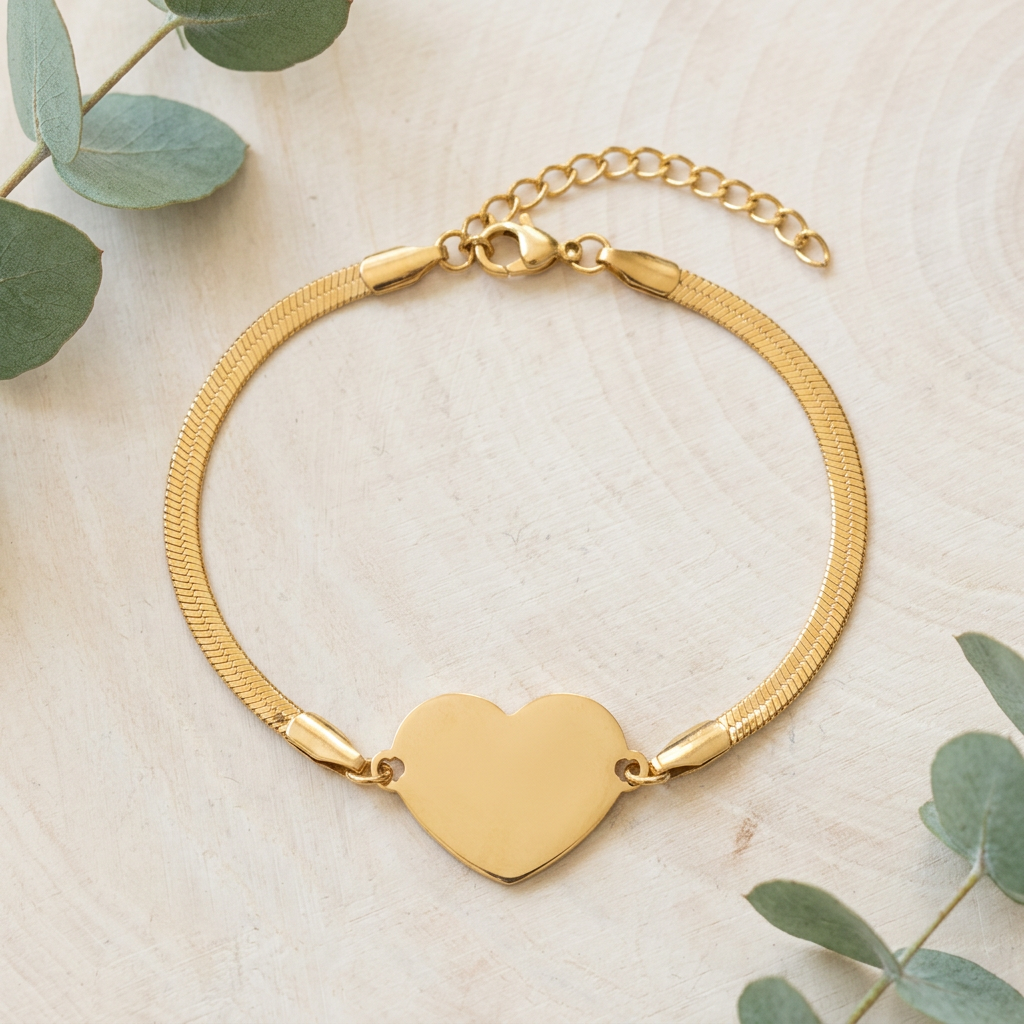 Bracelet en cœur à personnaliser