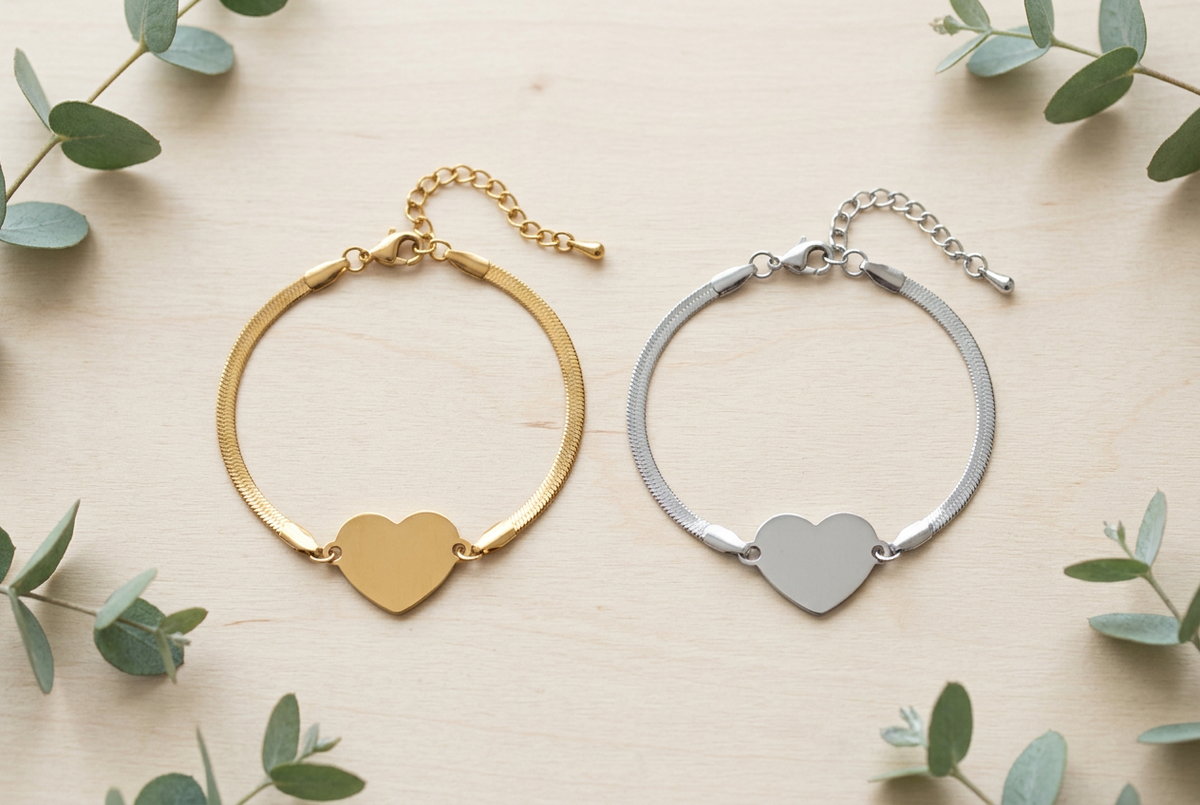 Bracelet en cœur à personnaliser